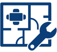 pictogramme pour les travaux d'aménagement des bureaux professionnels